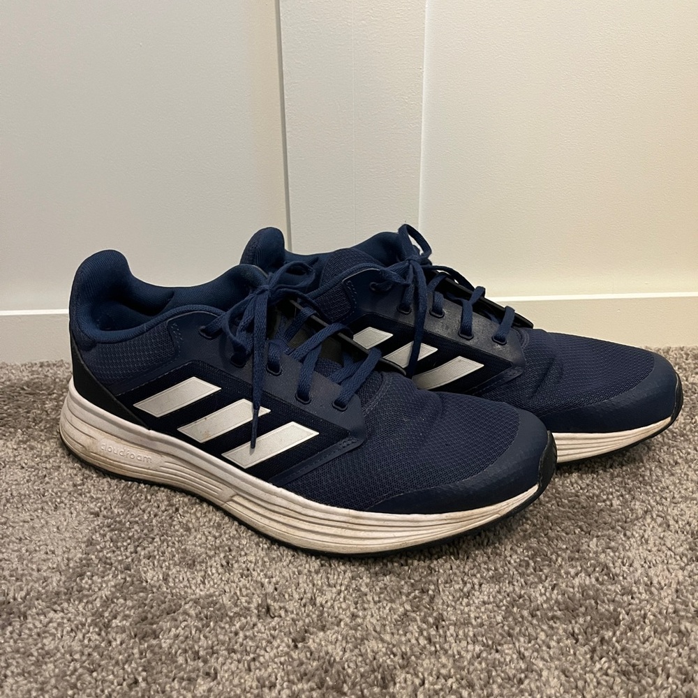 adidas Galaxy Navy and White Men's Athletic Running Shoes - 12